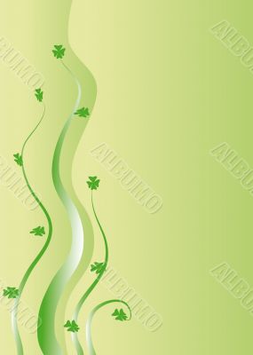 green background with clover