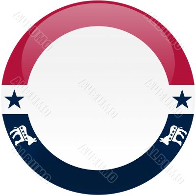 Democrat Button with Small Logos