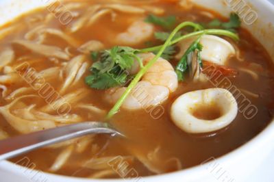 Spicy thomyam soup