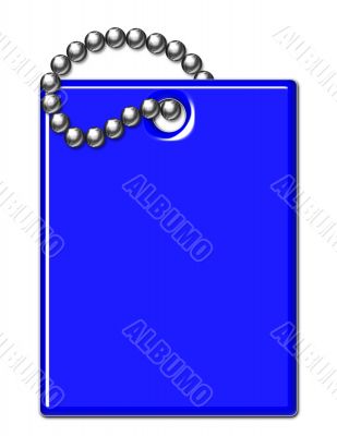 Blue Shiny Luggage Tag Illustration