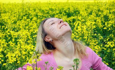 Enjoying rape field blossom