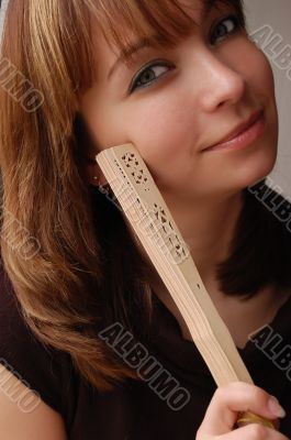 Girl with fan