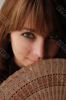 Girl with fan