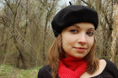 In beret