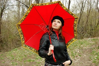 Red umbrella