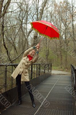 Red umbrella