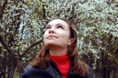 In blooming garden