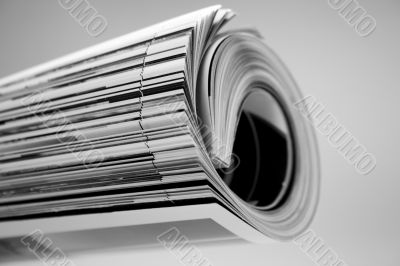 rolled up magazine