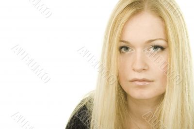 Blond woman dressed in black