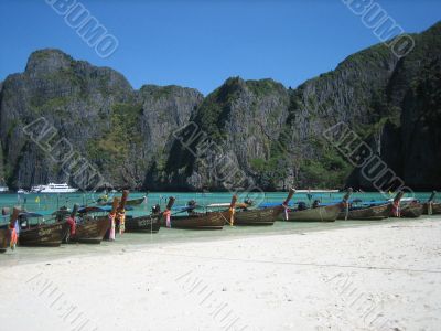 Boats on Koh Phi Phi