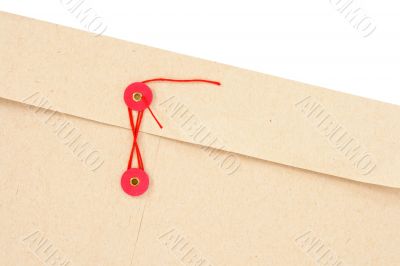 Envelope with red clasp