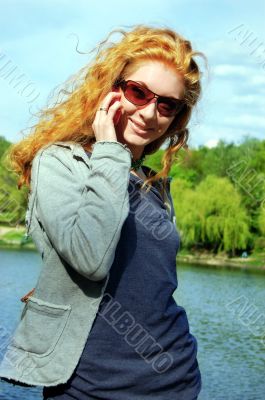 Talking on phone