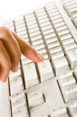 Finger on the button