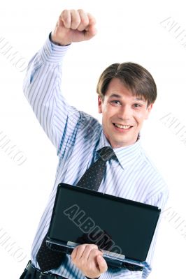 Joyful businessman
