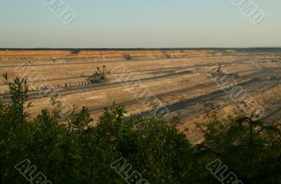 Brown coal open mining