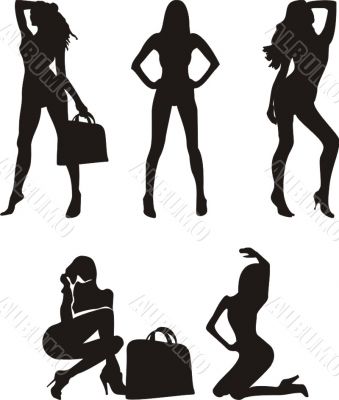 silhouettes of womanish