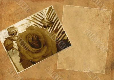 Grunge background - collage in retro style