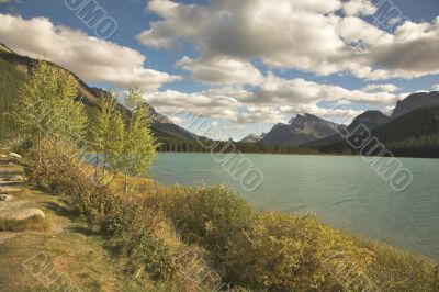 Quiet mountain lake.