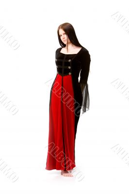 pretty girl in renaissance dress