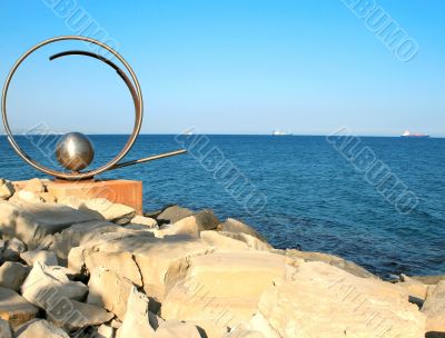 The Earth and a sea.