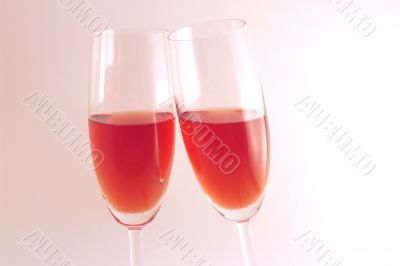 Red wine glasses