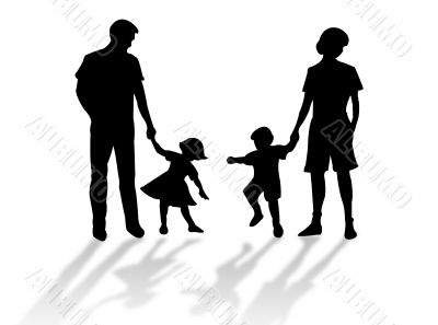 Family silhouette