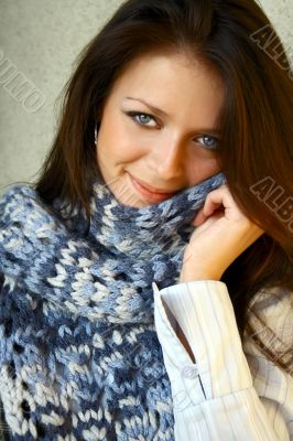 Girl with scarf