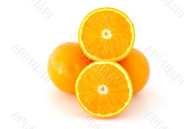 Few juicy oranges.