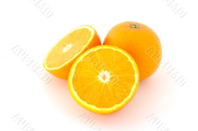 Few juicy oranges.