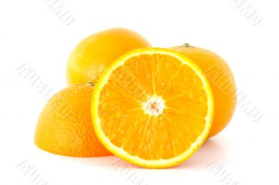 Few juicy oranges.