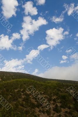 Clouds above mountains