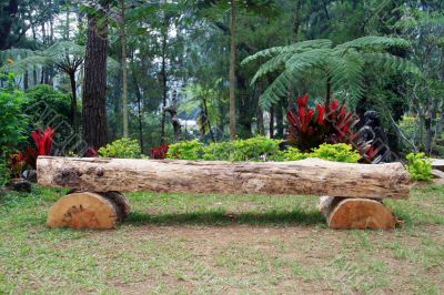 log bench