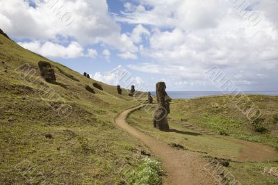 statues at easter island