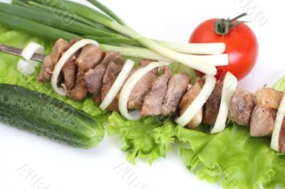 Appetizing shish kebab