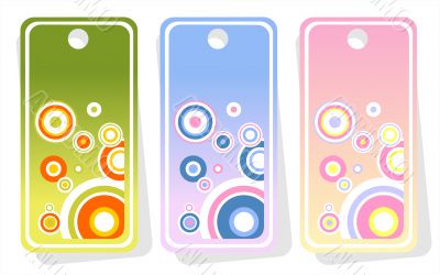 price tags with circles