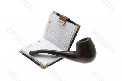 Notebook and pipe