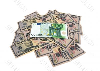 Lot of doolars and euro
