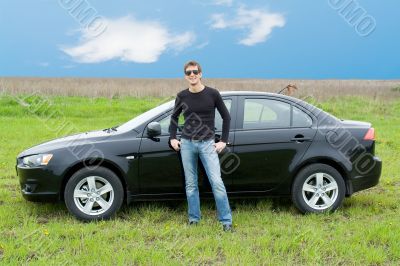man against the car