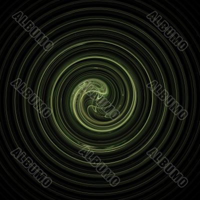 Fractal 31 green spiral