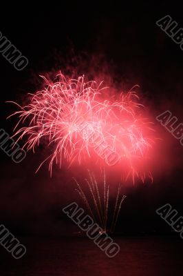 red fancy fireworks