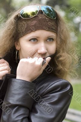 Beautiful Young Woman Outdoors On A Cool Fall Day