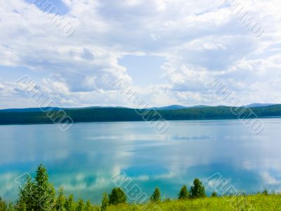 The lake in a sunny day