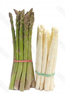 White and green asparagus