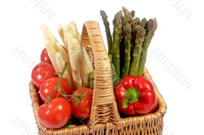 Fresh vegetables in a basket