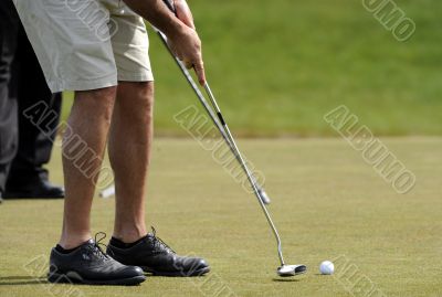 Putter, Golf Ball and Feet