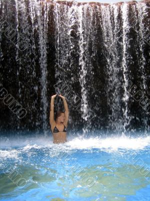 The girl in waterfalls