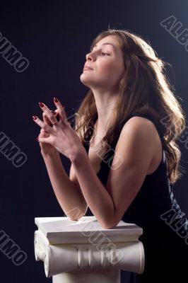 lady and column