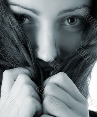 scared woman