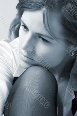 serious woman portrait