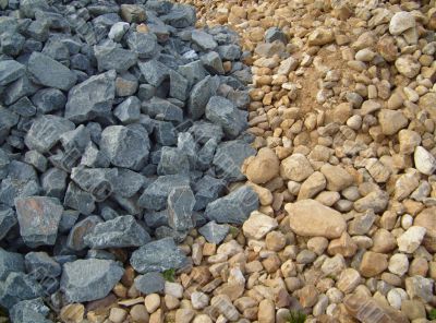 gray and yellow stones